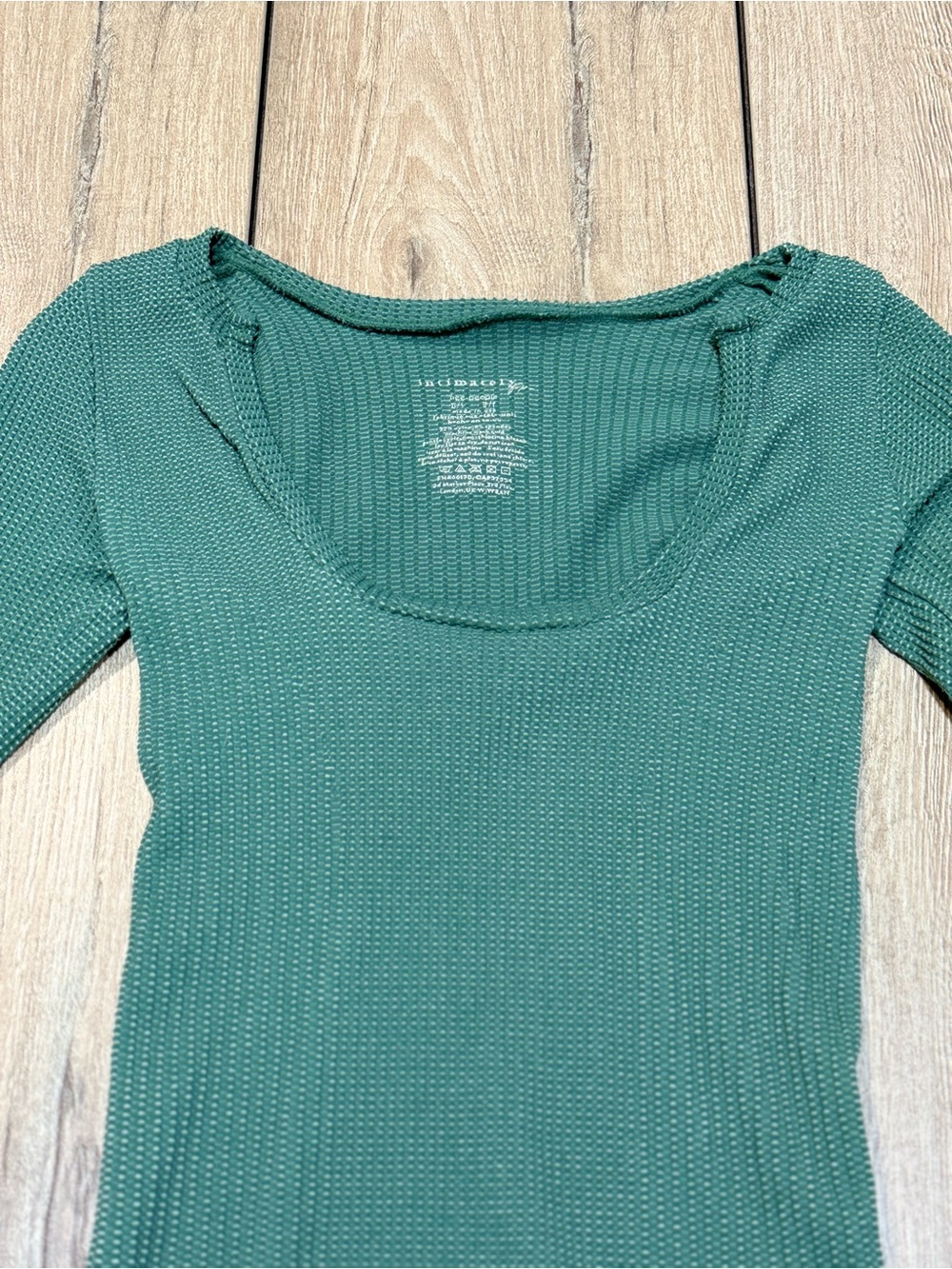 Free People Green Clean Slate Seamless Long Sleeve Layering Top XS/S - Picture 8 of 16